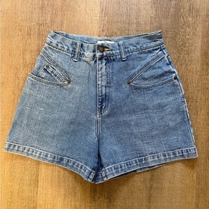 Y2K Light Wash Denim Shorts High Rise Vintage Style Mom Fit Size 7